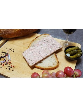 pâté de canard au poivre vert - 1 tranche 180 gr