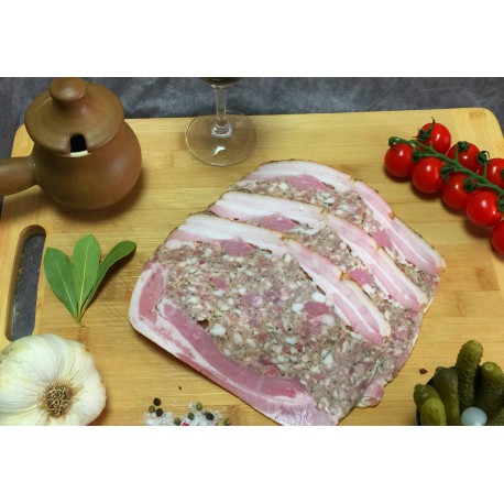 poitrine de porc farcie cuite au four - 4 tranches 190 gr