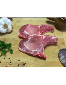 Côte de Porc Vrac avec os 6 tranches - environ 1 kilo Porc Périgord