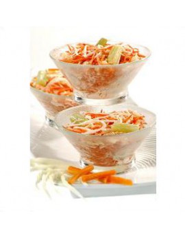 Salade coleslaw duo de choux et carottes Barquette de 2.5 kg précommande 8 jours ouvrables